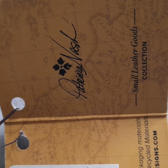 PATRICIA  NASH CLUTCH PURSE GENUINE LEATHER. COLOR BRITISH TAN RFID PROTECTED . - Picture 5 of 5